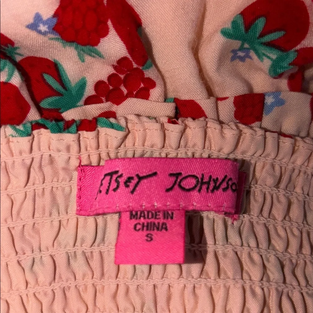 Betsey Johnson Strawberry Print Maxi Dress, small - Picture 7 of 7